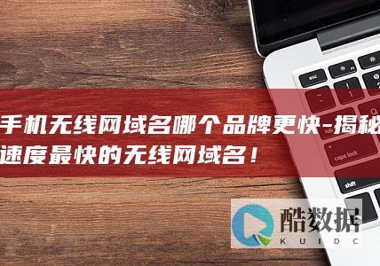 手机无线网域名哪个品牌更快