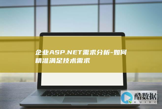 企业ASP.NET需求分析-如何精准满足技术需求