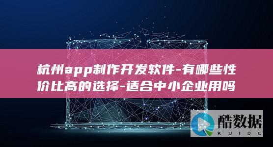 杭州app制作开发软件-有哪些性价比高的选择-适合中小企业用吗