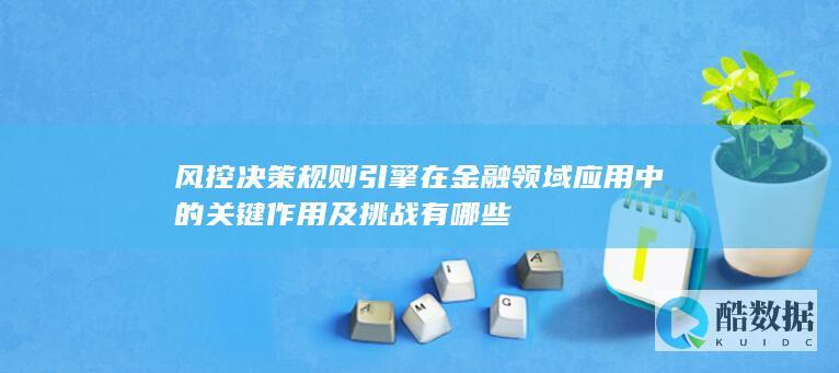 风控决策规则引擎在金融领域应用中的关键作用及挑战有哪些