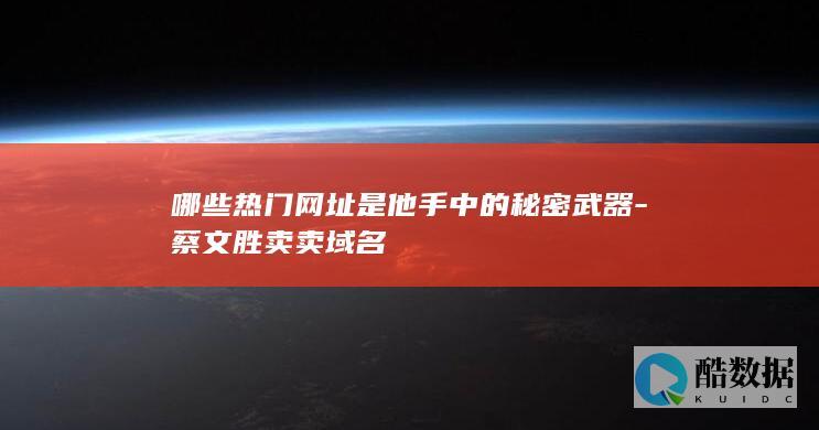 哪些热门网址是他手中的秘密武器-蔡文胜卖卖域名