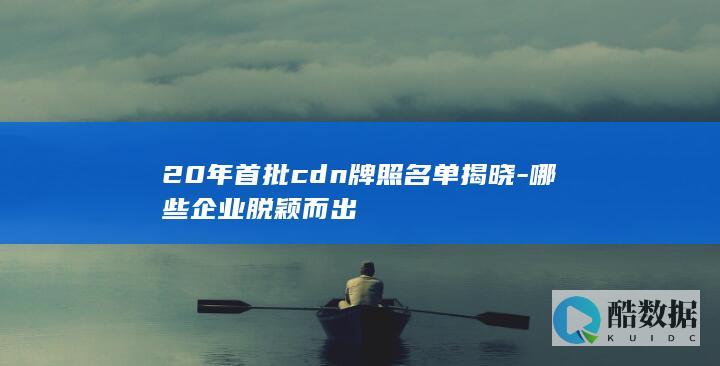 20年首批cdn牌照名单揭晓-哪些企业脱颖而出