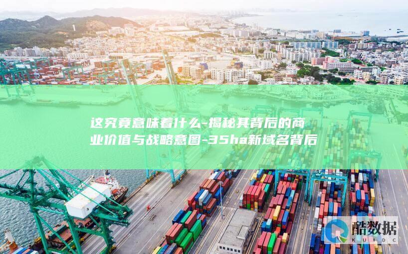 这究竟意味着什么-揭秘其背后的商业价值与战略意图-35ha新域名背后