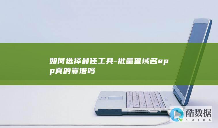 如何选择最佳工具-批量查域名app真的靠谱吗