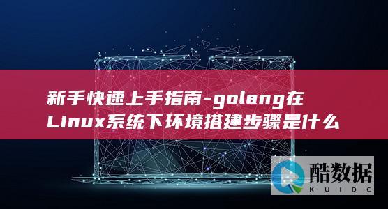 新手快速上手指南-golang在Linux系统下环境搭建步骤是什么