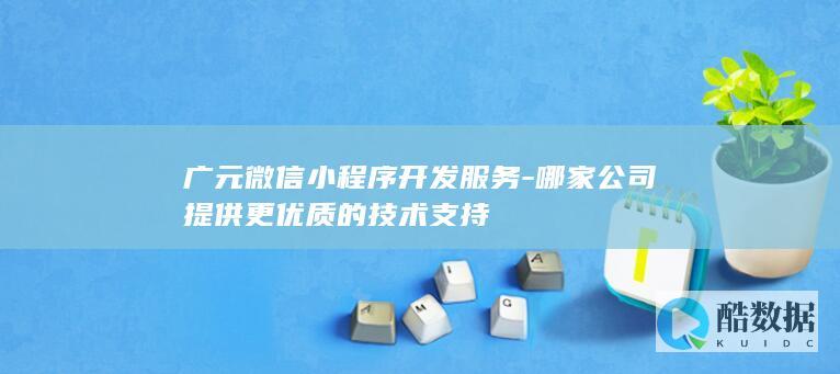 广元微信小程序开发服务-哪家公司提供更优质的技术支持