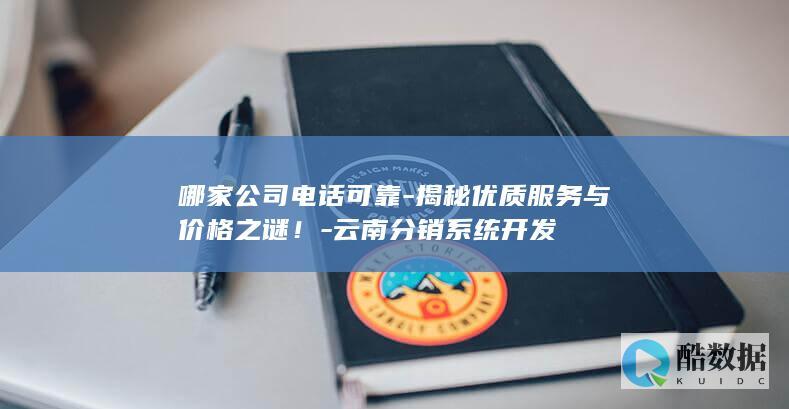 哪家公司电话可靠-揭秘优质服务与价格之谜！-云南分销系统开发