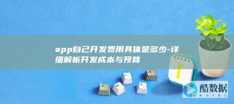 app开发费用具体预算
