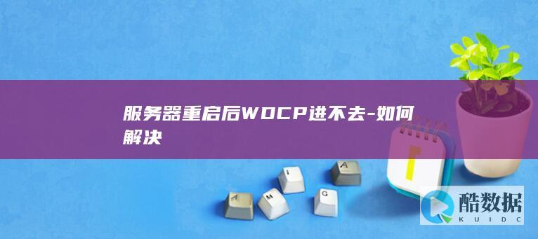 服务器重启后WDCP进不去-如何解决