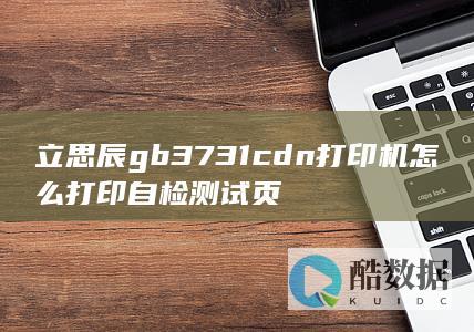 立思辰GB3731CDN打印机无法打印