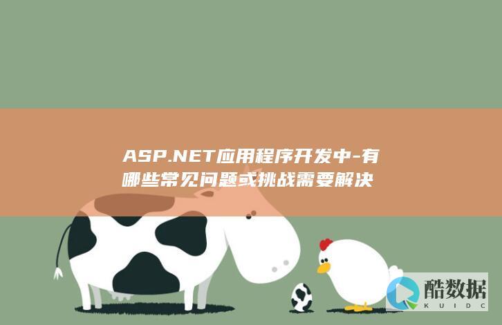 ASP.NET应用程序开发中-有哪些常见问题或挑战需要解决