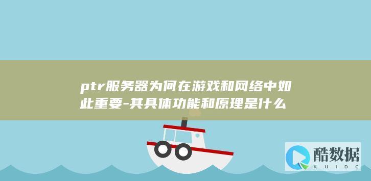 ptr服务器为何在游戏和网络中如此重要-其具体功能和原理是什么