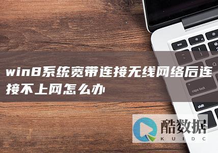 win8系统宽带连接无线网络后连接不上网怎么办