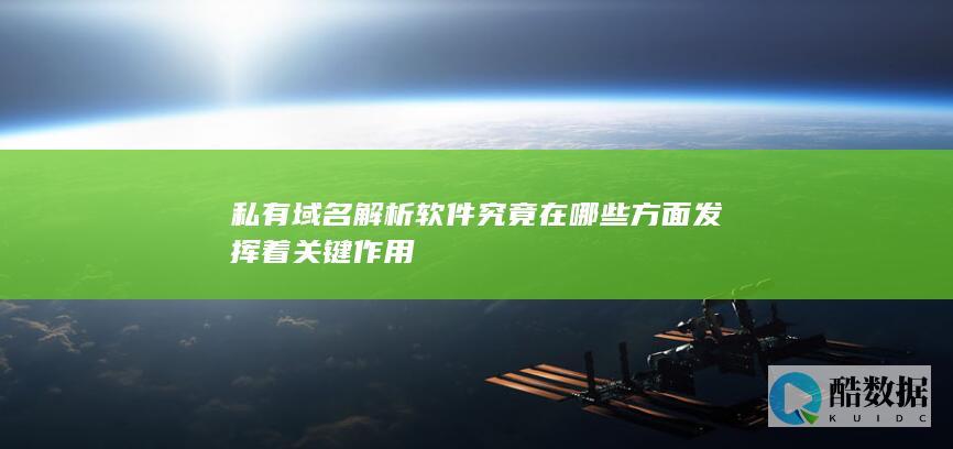 私有域名解析软件究竟在哪些方面发挥着关键作用