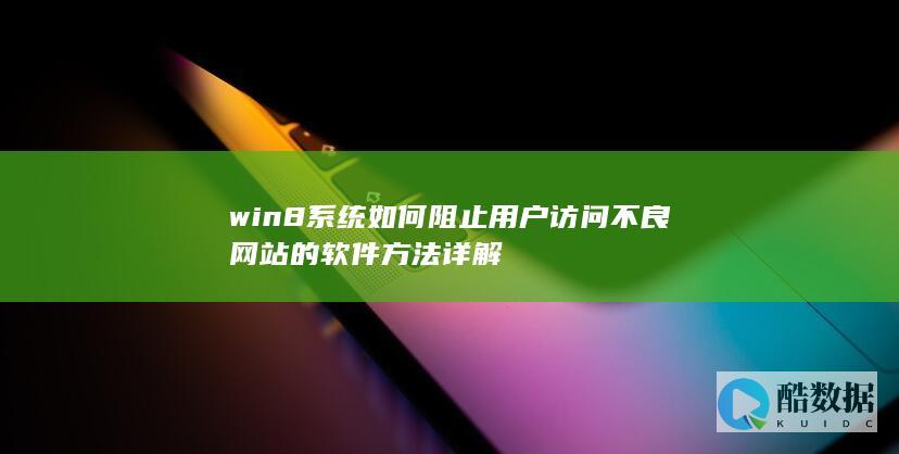 win8阻止不良网站软件