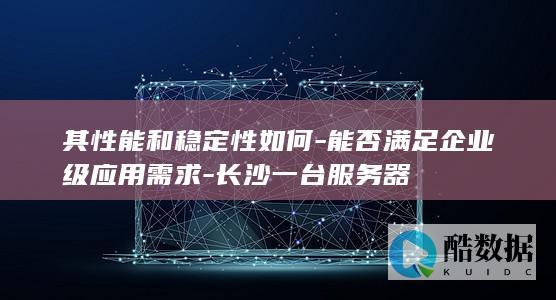 其性能和稳定性如何-能否满足企业级应用需求-长沙一台服务器