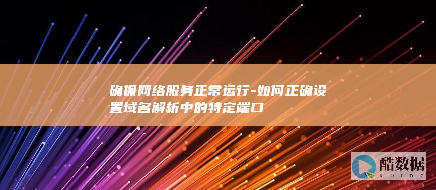 确保网络服务正常运行-如何正确设置域名解析中的特定端口