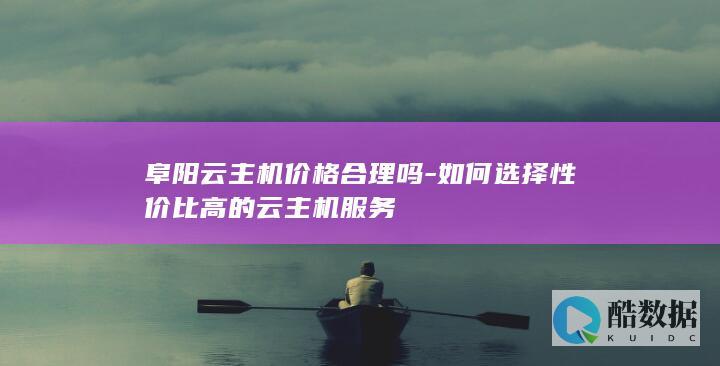 阜阳云主机价格合理吗-如何选择性价比高的云主机服务