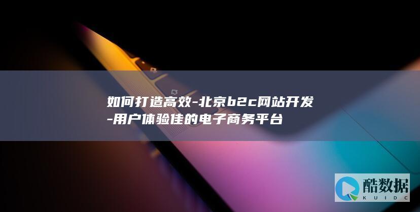 如何打造高效-北京b2c网站开发-用户体验佳的电子商务平台