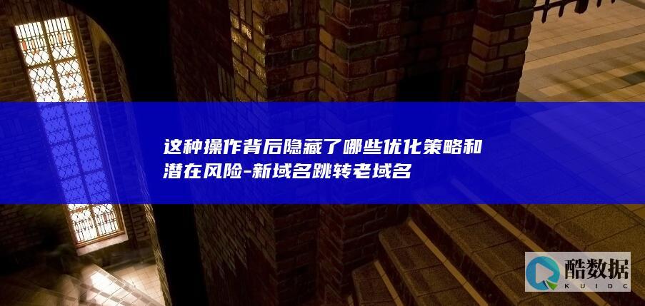 这种操作背后隐藏了哪些优化策略和潜在风险-新域名跳转老域名