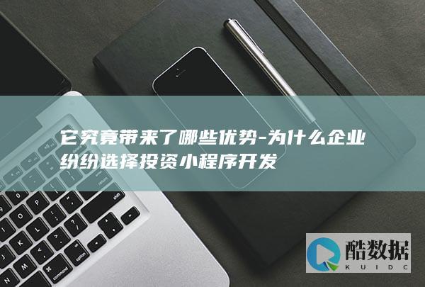 它究竟带来了哪些优势-为什么企业纷纷选择投资小程序开发