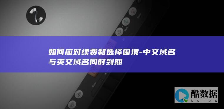 如何应对续费和选择困境-中文域名与英文域名同时到期