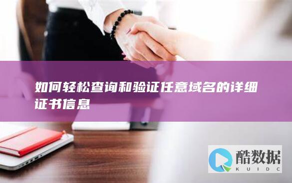 如何轻松查询和验证任意域名的详细证书信息