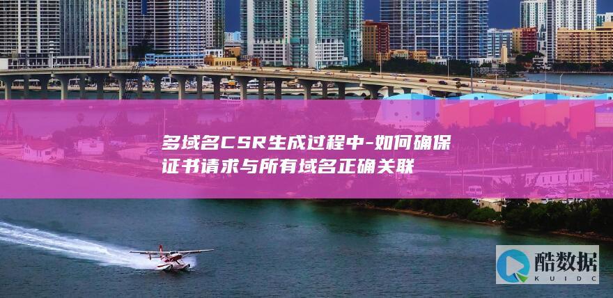 多域名CSR生成过程中-如何确保证书请求与所有域名正确关联