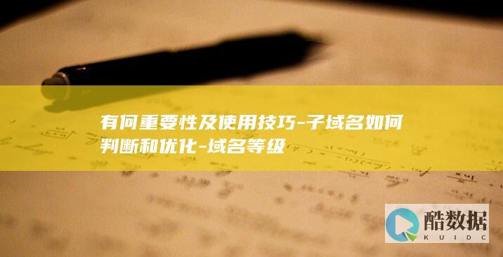 子域名优化策略与使用技巧详解