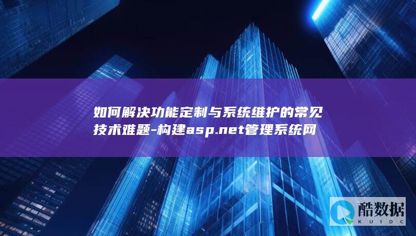 net管理系统功能定制与维护技术
