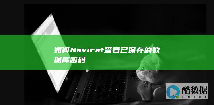 如何Navicat查看已保存的数据库密码
