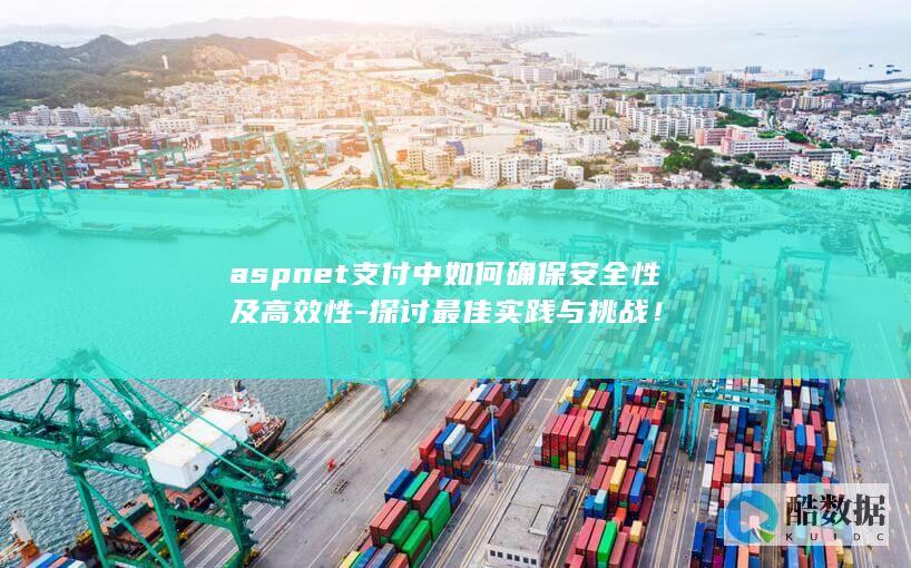 aspnet支付中如何确保安全性及高效性-探讨最佳实践与挑战！