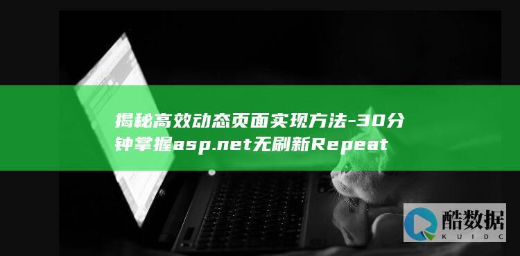 揭秘高效动态页面实现方法-30分钟掌握asp.net无刷新Repeater
