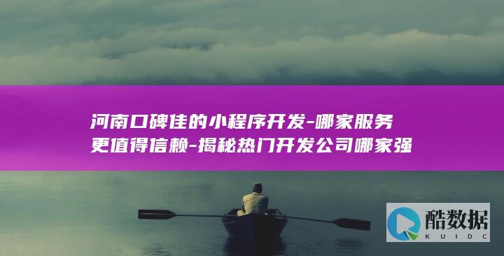河南口碑佳的小程序开发-哪家服务更值得信赖-揭秘热门开发公司哪家强