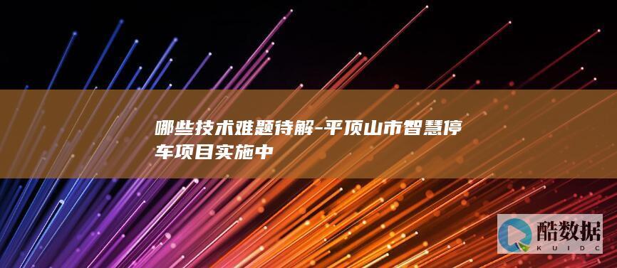 哪些技术难题待解-平顶山市智慧停车项目实施中