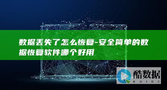 数据丢失了怎么恢复-安全简单的数据恢复软件哪个好用