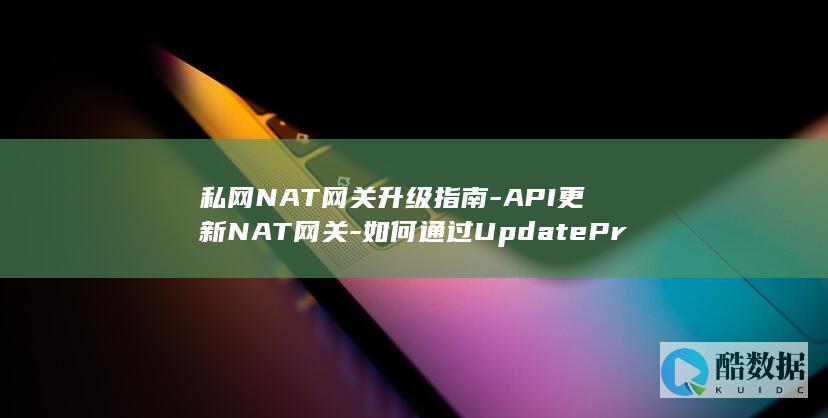私网NAT网关升级指南-API更新NAT网关-如何通过UpdatePrivateNat