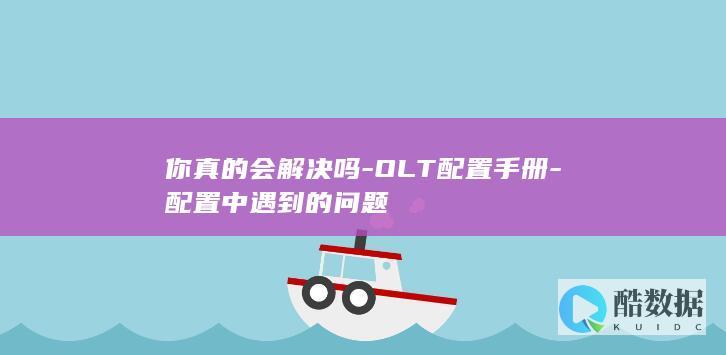 你真的会解决吗-OLT配置手册-配置中遇到的问题