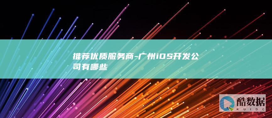 广州iOS开发服务供应商