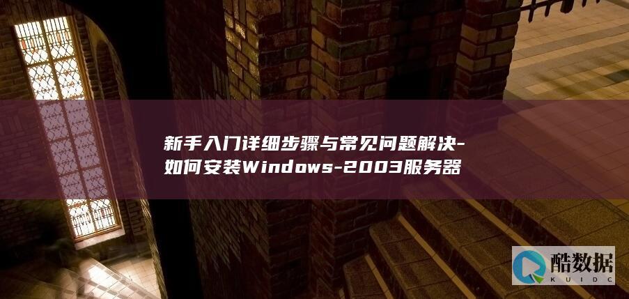 新手入门详细步骤与常见问题解决-如何安装Windows-2003服务器