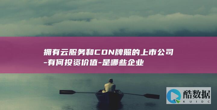 拥有CDN牌照的上市公司投资分析
