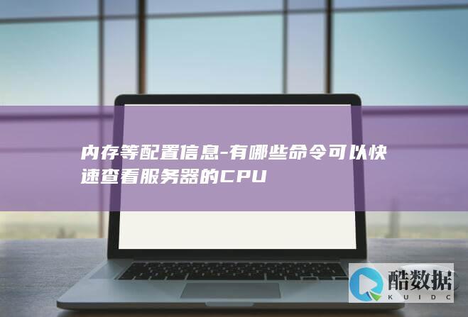内存等配置信息-有哪些命令可以快速查看服务器的CPU