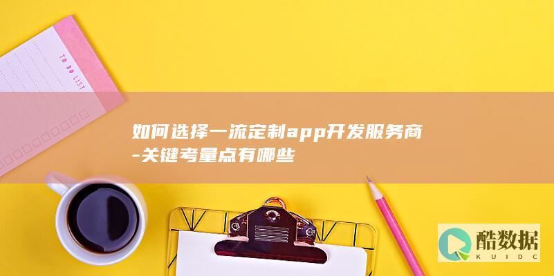 定制APP开发服务商选择标准