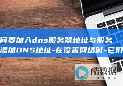 为何要加入dns服务器地址与服务器添加DNS地址-在设置网络时-它们有何作用