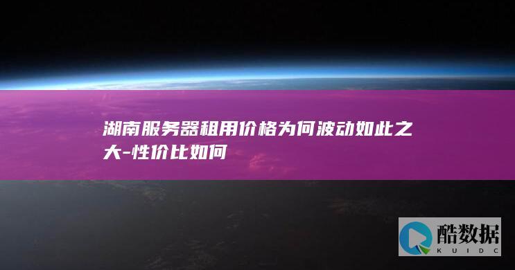 湖南服务器租用价格为何波动如此之大-性价比如何