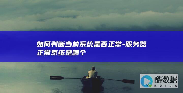 如何判断当前系统是否正常-服务器正常系统是哪个