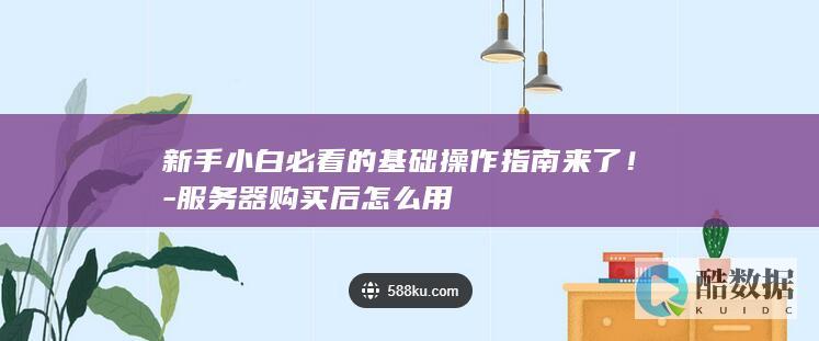 服务器新手使用指南