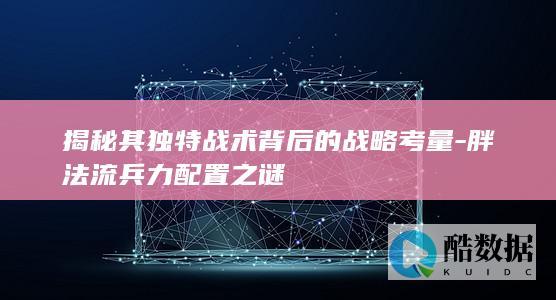 揭秘其独特战术背后的战略考量-胖法流兵力配置之谜