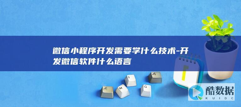 微信小程序开发需要学什么技术-开发微信软件什么语言