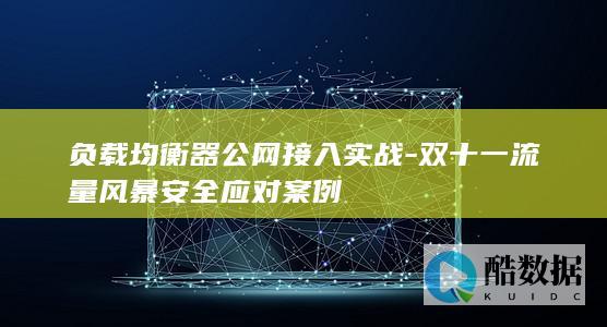 负载均衡器公网接入实战-双十一流量风暴安全应对案例